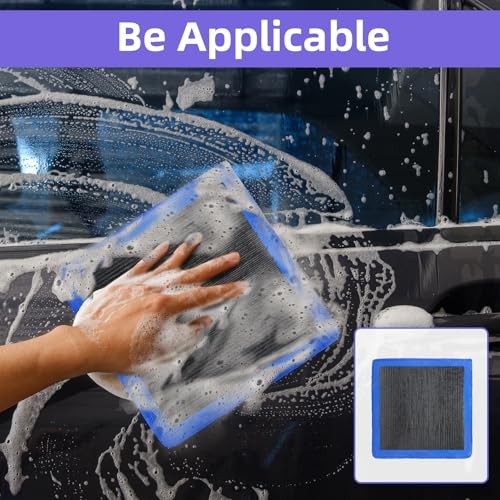 4Pcs Clay Mitt and Towel, Auto Detailing Clay Mitts with Towels Fine Grade for