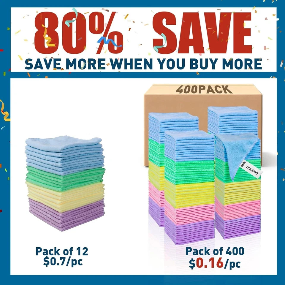 Microfiber Towels Bulk, Cleaning Cloths, Microfiber Towels for Cars, Cl