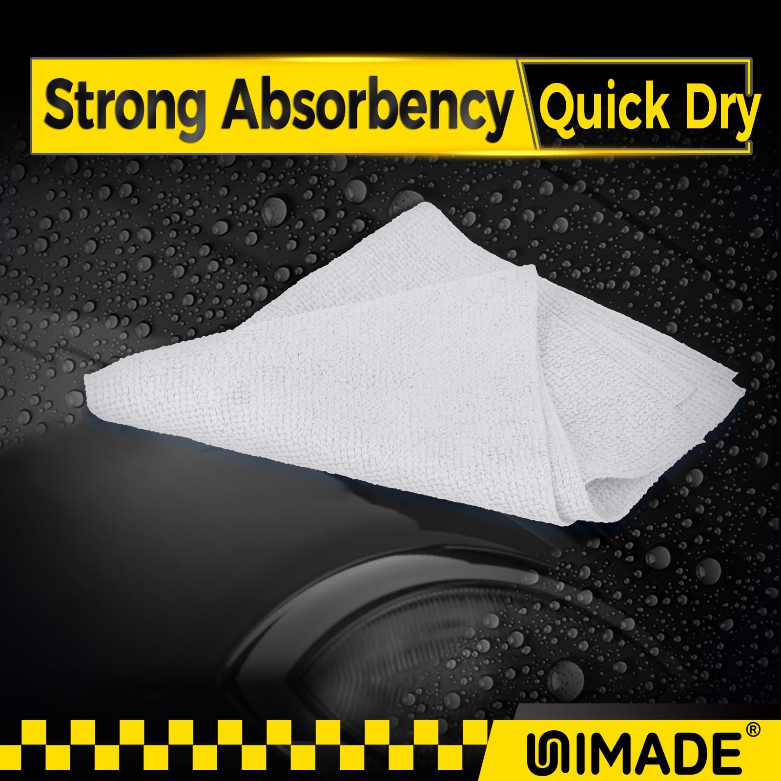 UNIMADE Shop Towels, 100 Pack Commercial Grade Work Rags 100pk, White