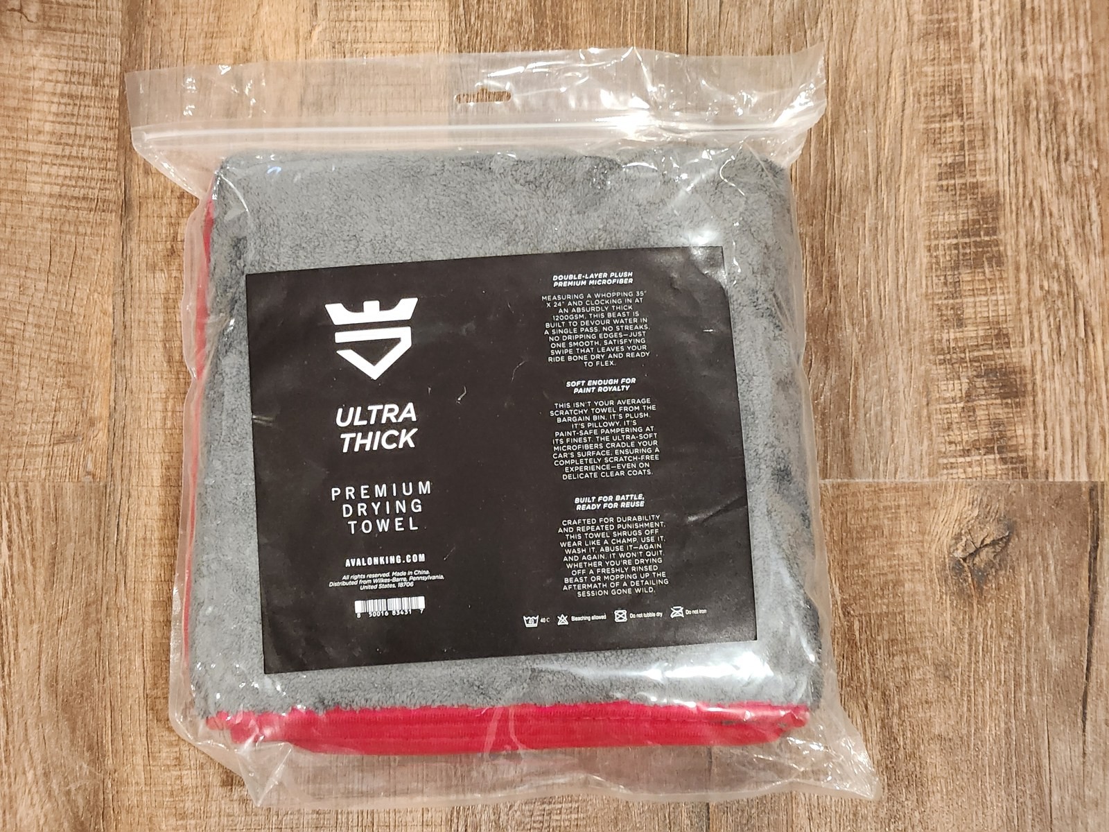 AvalonKing Ultra Thick Premium Drying Towel Microfiber Car Detailing Gray NEW