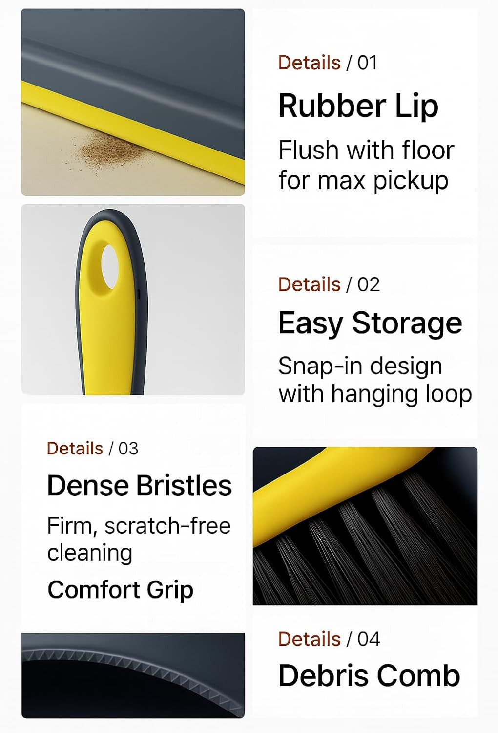Mini Dustpan and Brush Set Small Handheld Cleaning Broom Combo Set