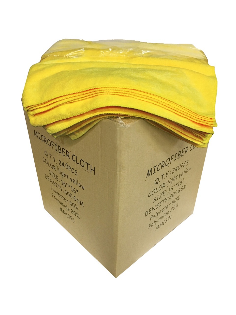 240 Microfiber Yellow 16″x16″ Cleaning Detailing Cloths Towels Auto Car Rags