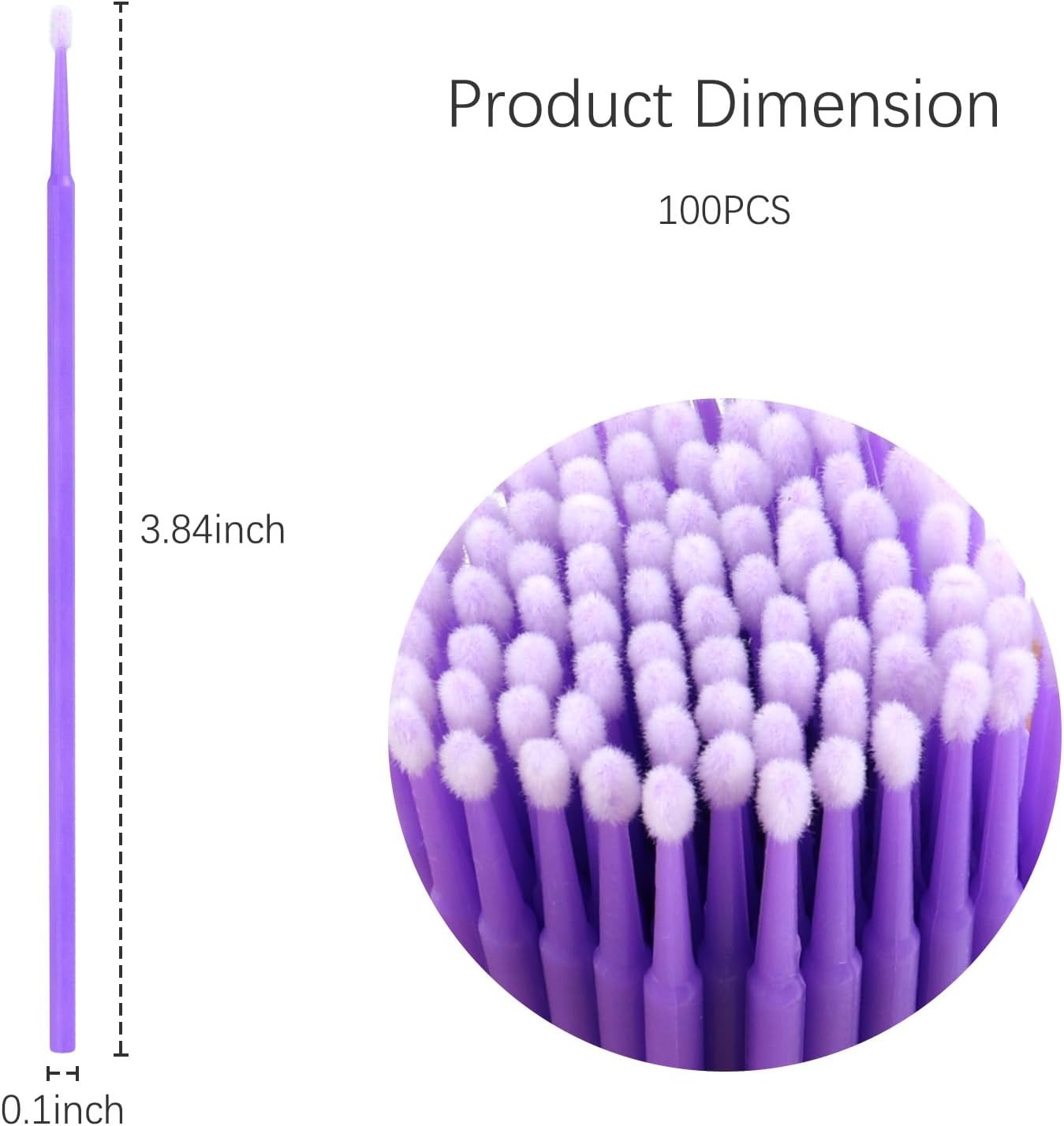 100PCS Car Touch Up Paint Brushes,Single-Use Micro Brushes for Refinishing Car