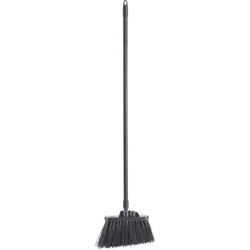 Commercial Angled Broom Head Durable Bristles Large Debris Cleanup Cleaning Tool