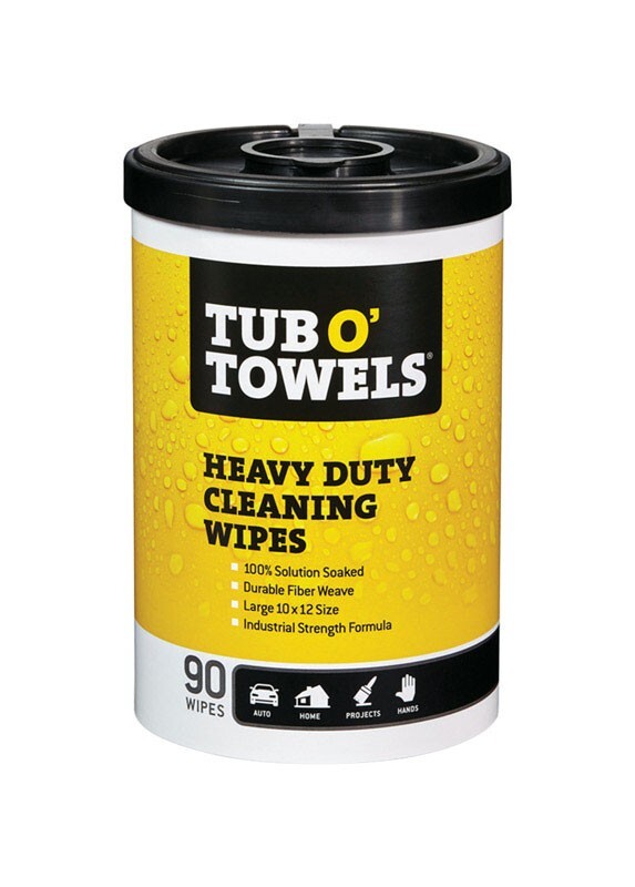 Tub O’ Towels Heavy Duty Fiber Weave Cleaning Wipes 12 in. W X 10 in. L 90 pk