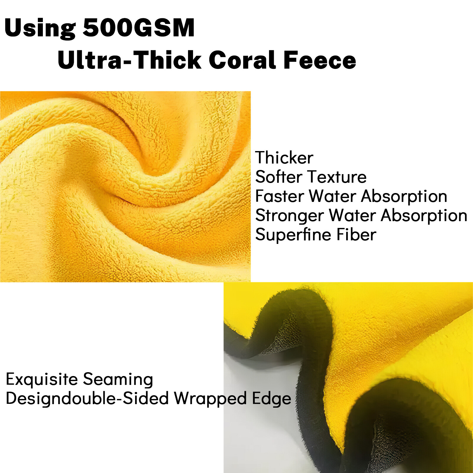 Microfiber Cleaning Cloth Towel Rag Car Polishing Detailing No-Scratch Set of 10