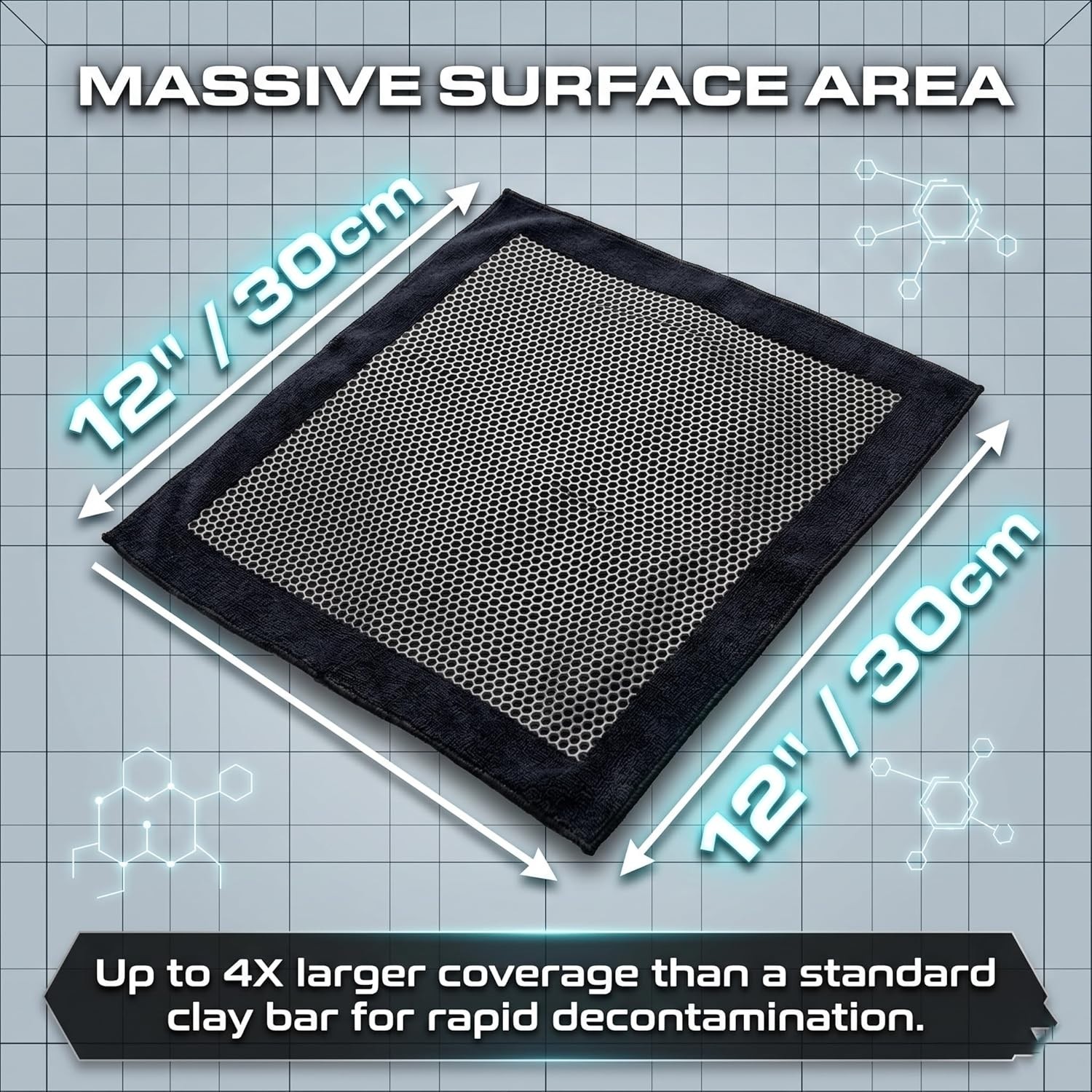 NADUSEP Clay Towel for Auto Detailing – Synthetic Clay Bar Towel 12” x 12” –