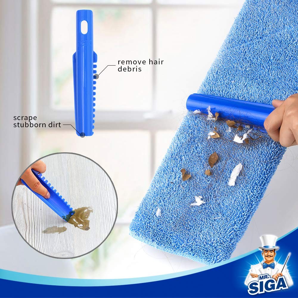 MR.SIGA Microfiber Mop with 3 Reusable Refills for Hardwood & Tile Floors