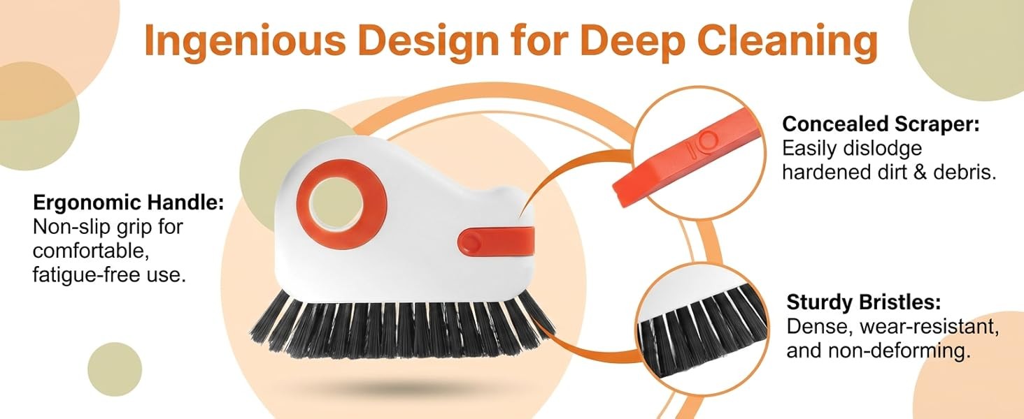 2 Pcs 2 in 1 Window Track Cleaner, Groove Cleaner Brush, Effective Window Sill