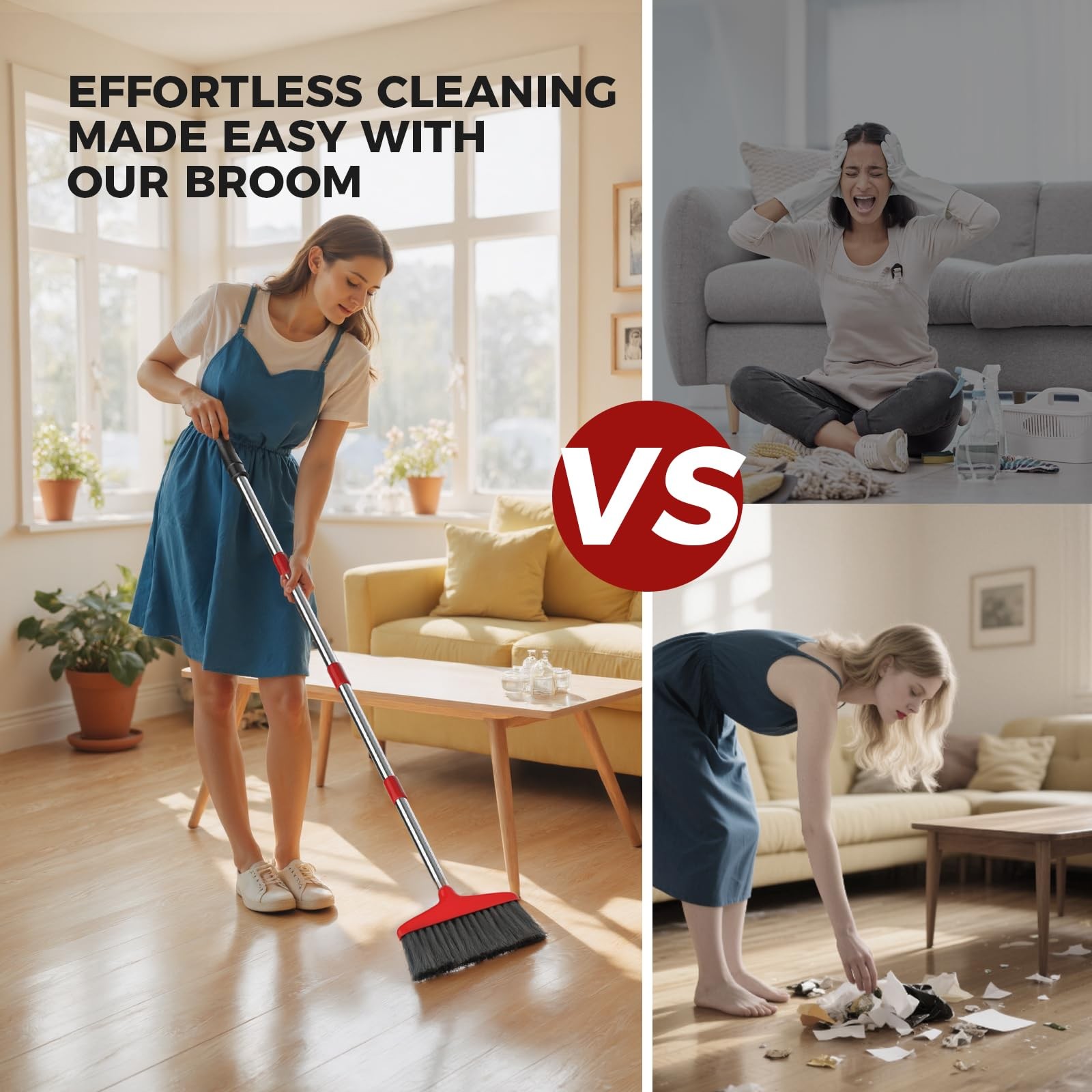 Handy Broom, Indoor/Outdoor Brooms, Duty Kitchen Broom, for Home Garage