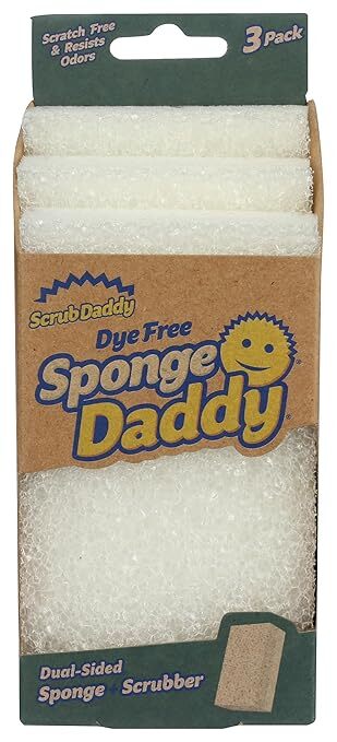 SCRUB DADDY Dye Free Sponge Daddy 3 Count Pack of 6 Free Shipping