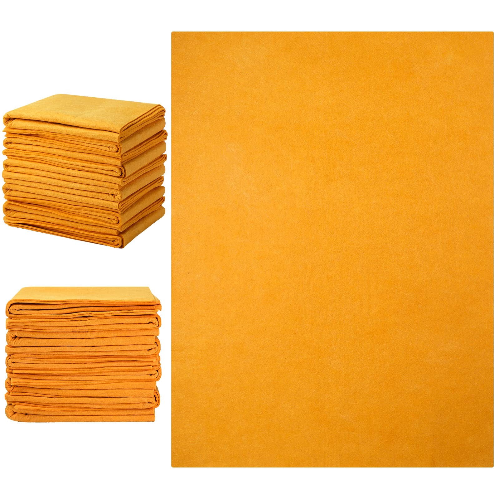 10 PCS 20×27 Inch Orange Shammy Cloths Absorbent Chamois Towel Car Drying Pad