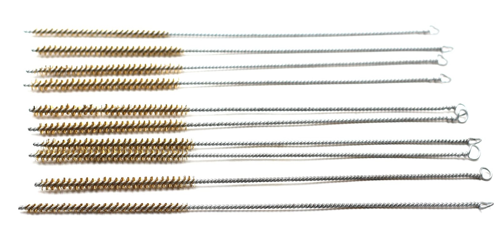 Driak 10 Pcs 6mm Diameter Brass Wire Tube 30cm/11″, Gold Tone ,Silver