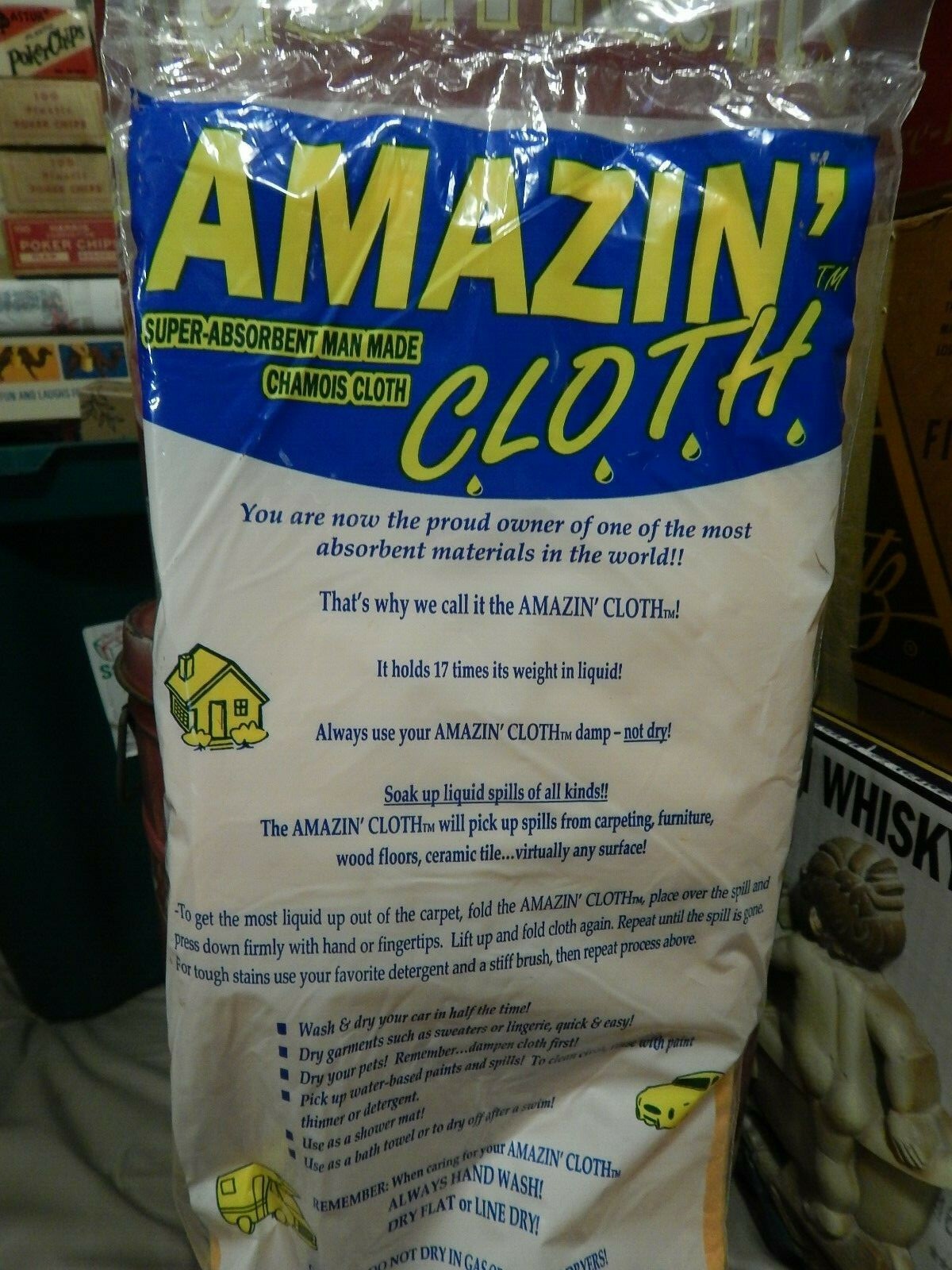 AMAZIN’ Cloth ~ Super Absorbent Chamois Cloth ~ Made in Germany ~ Kitchen/Garage