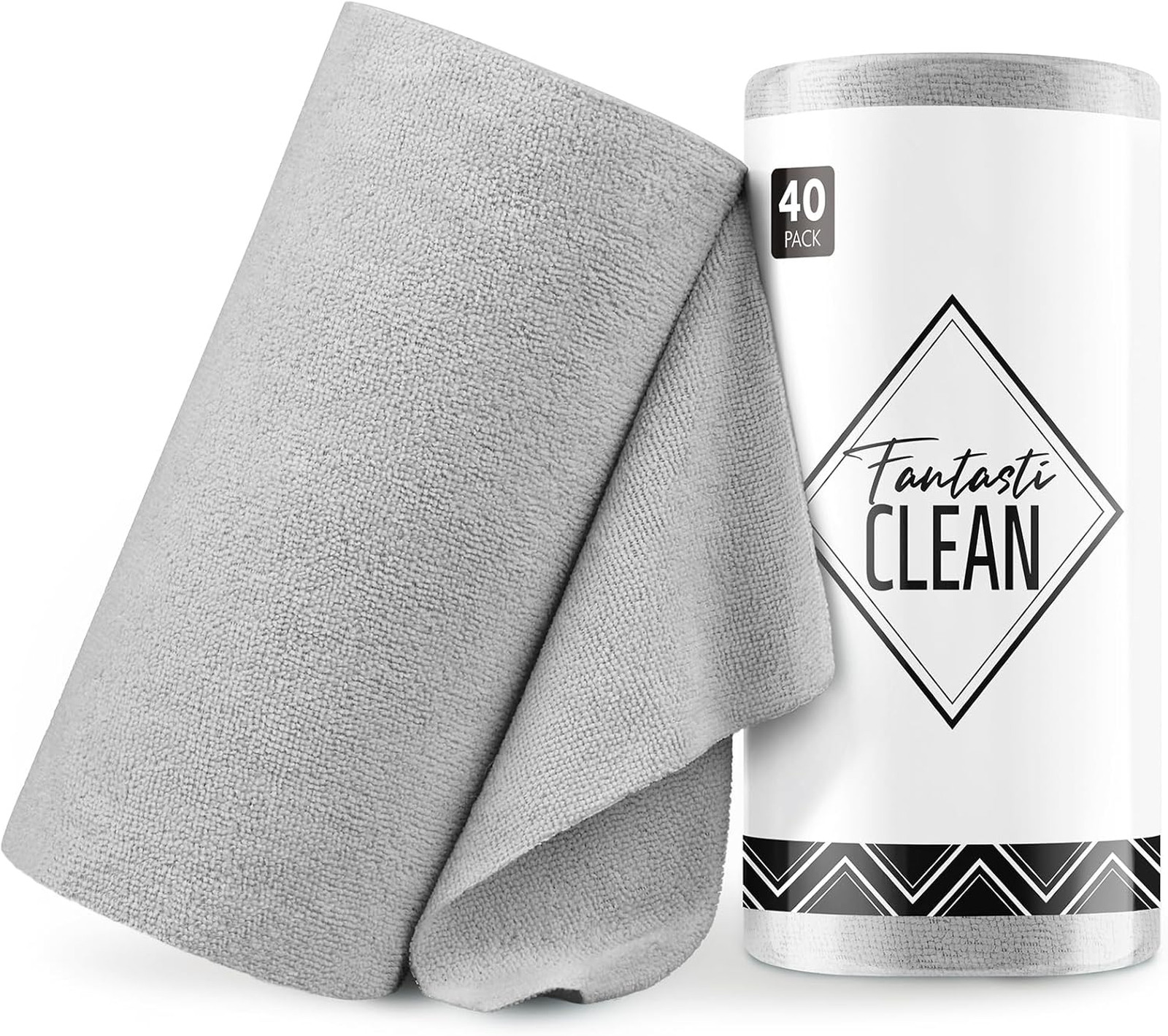Microfiber Cleaning Cloth Roll 40 Pack 12 Inch Reusable Washable Scratch Free