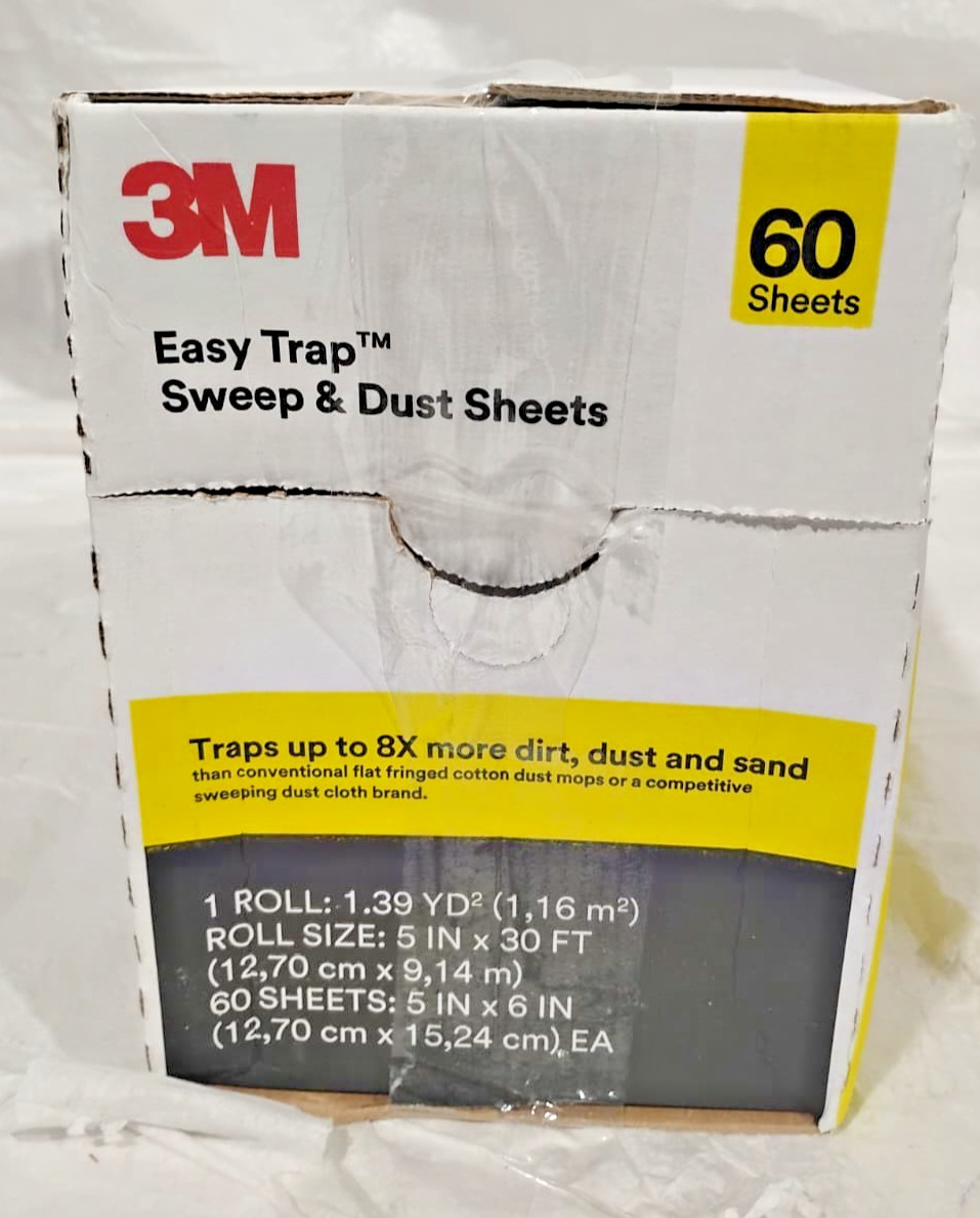 3M Easy Trap Duster Sweep and Dust Sheets, 5″ x 6″ Sheets, 60 Sheets/Roll
