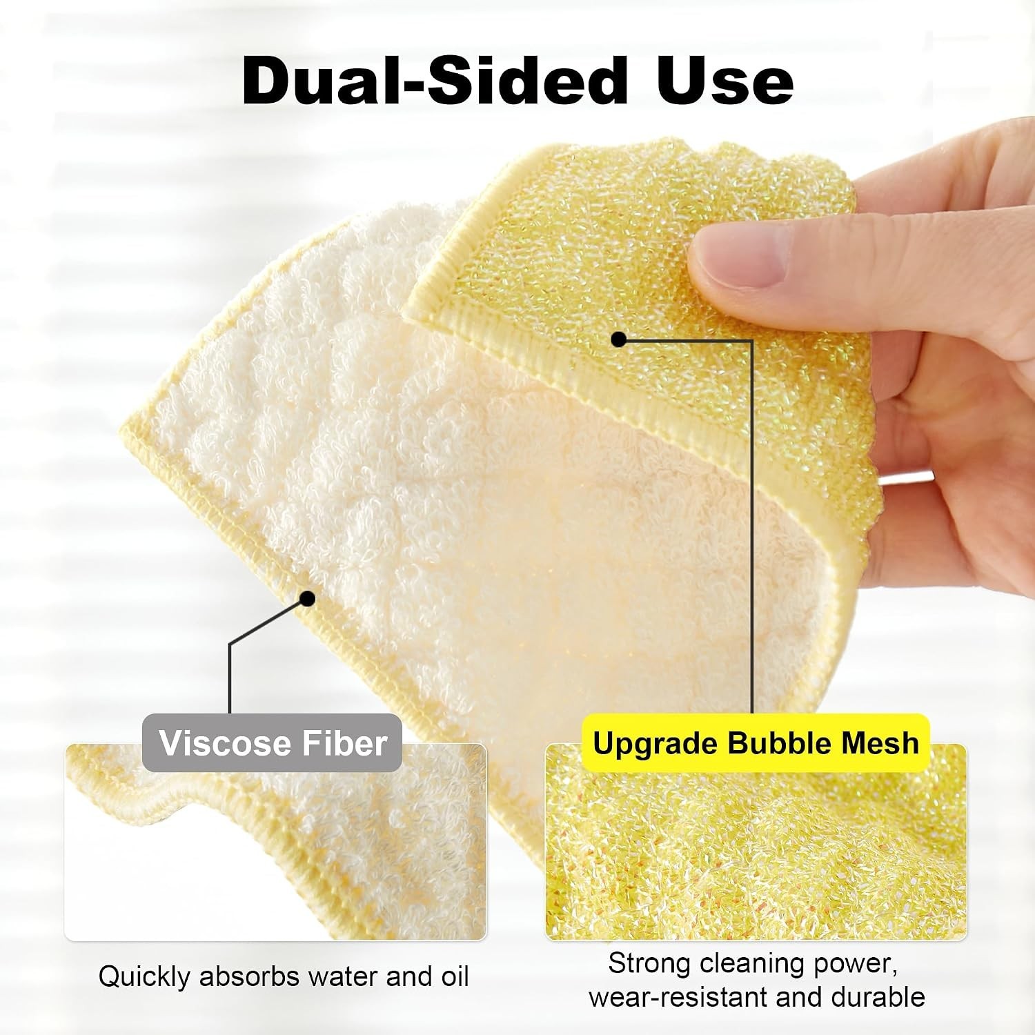 Gentle Non-Scratch Cleaning Rags – 6 Pack of Dual-Sided Microfiber Cloths
