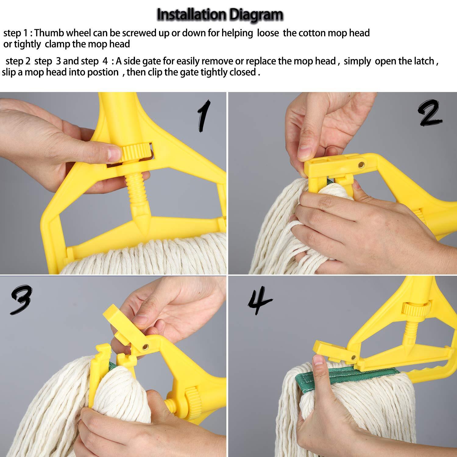 OFO Loop-End String Wet Mop, Heavy Duty Commercial Industrial Dust Mop , 67inch