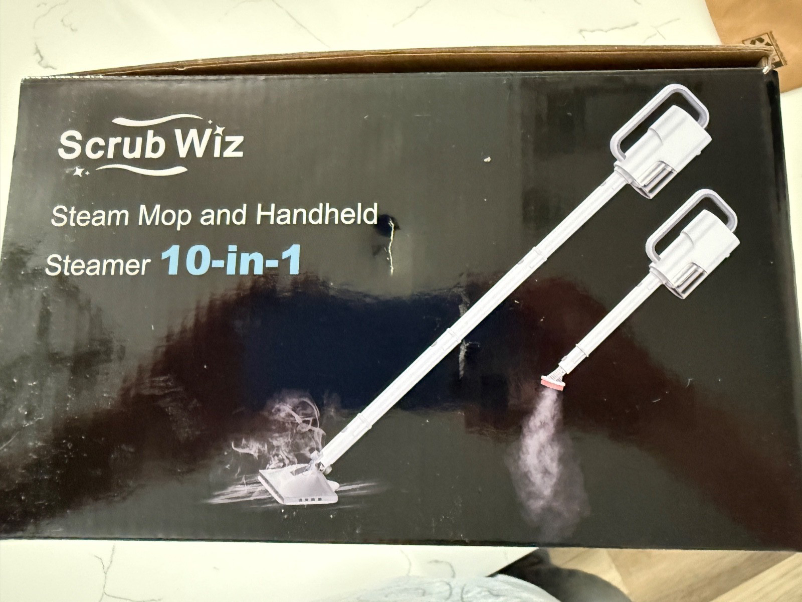 Scrub Wiz Steam Mop and Handheld Steamer 10-in-1 Everything To Clean Your Home