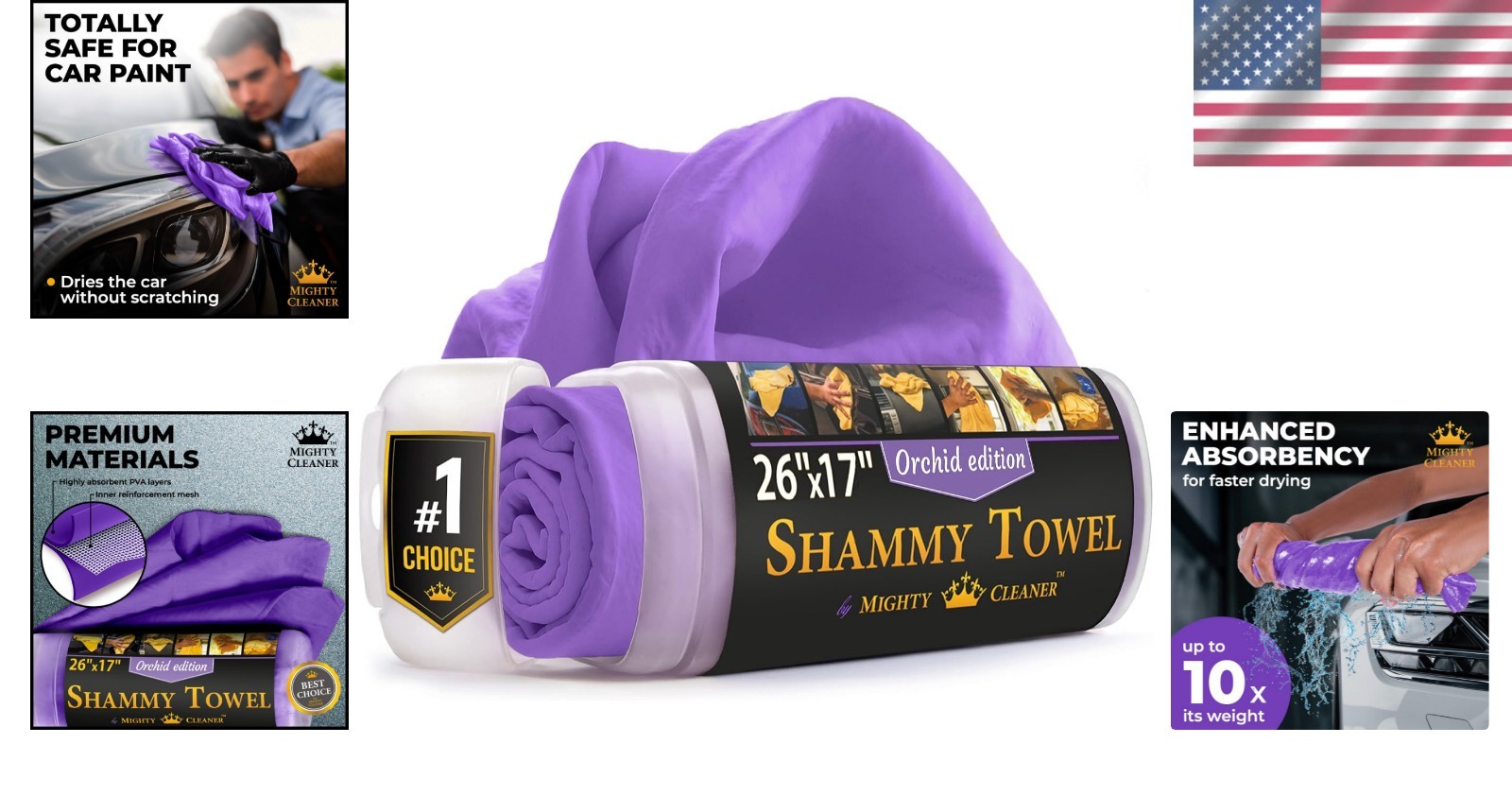 Scratch-Free 26”x17” Chamois Towel – Car Drying & Cleaning Solution