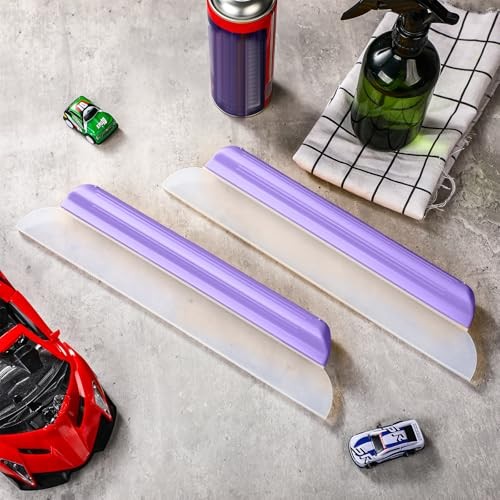 Pack 14 Inch Car Drying Squeegee Longer Silicone Water Squeegee Window 2 Purple