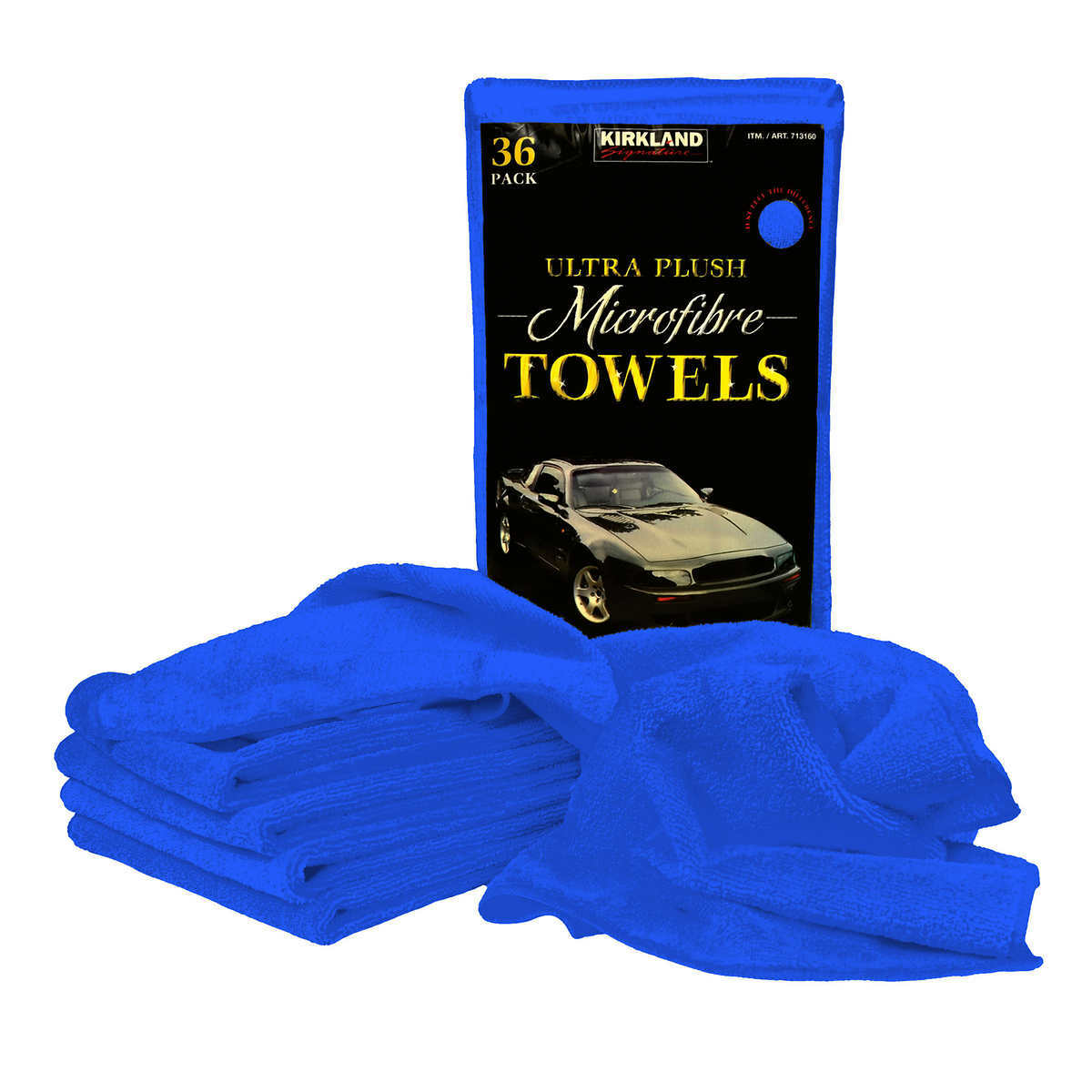 Kirkland Signature Microfiber Towel Case, 324-count, BLUE/YELLOW colors