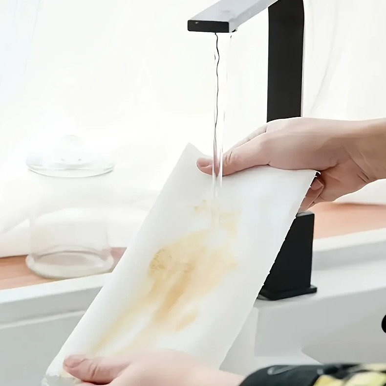 Disposable Kitchen Cleaning Cloth Roll – Dry & Wet Dual-Use Absorbent Towels