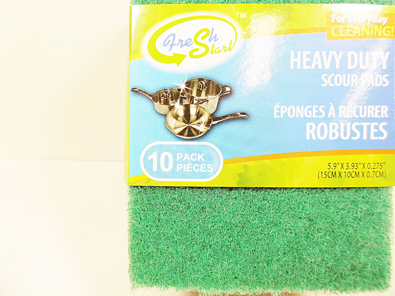 Scouring Pads Heavy Duty Scour Pad 10 Pieces Scrubbing Cleaning Pot Cleaner Set