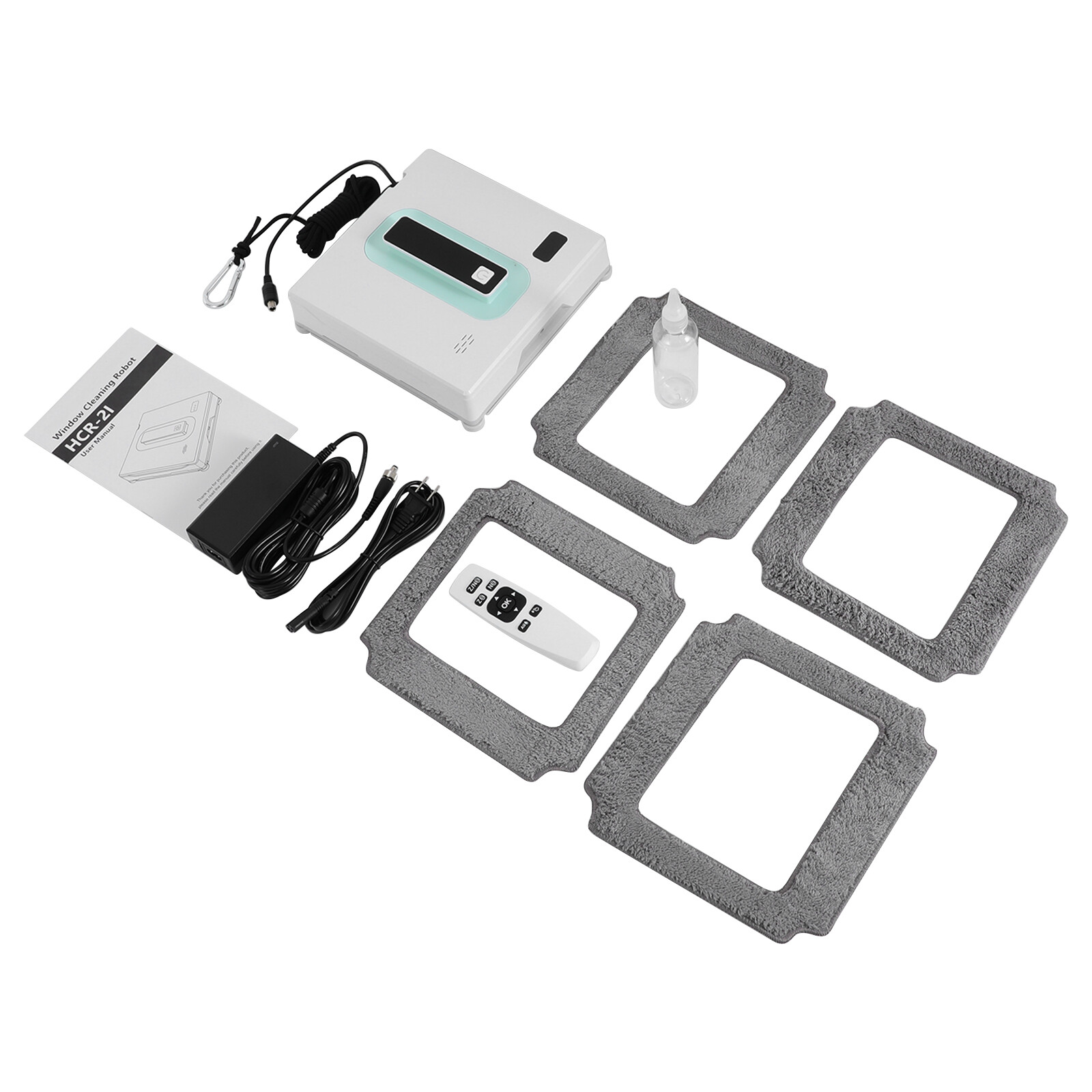 Cleaner Robot Automatic Window Vacuum Cleaner with 4*Cleaning Cloths Remote/APP