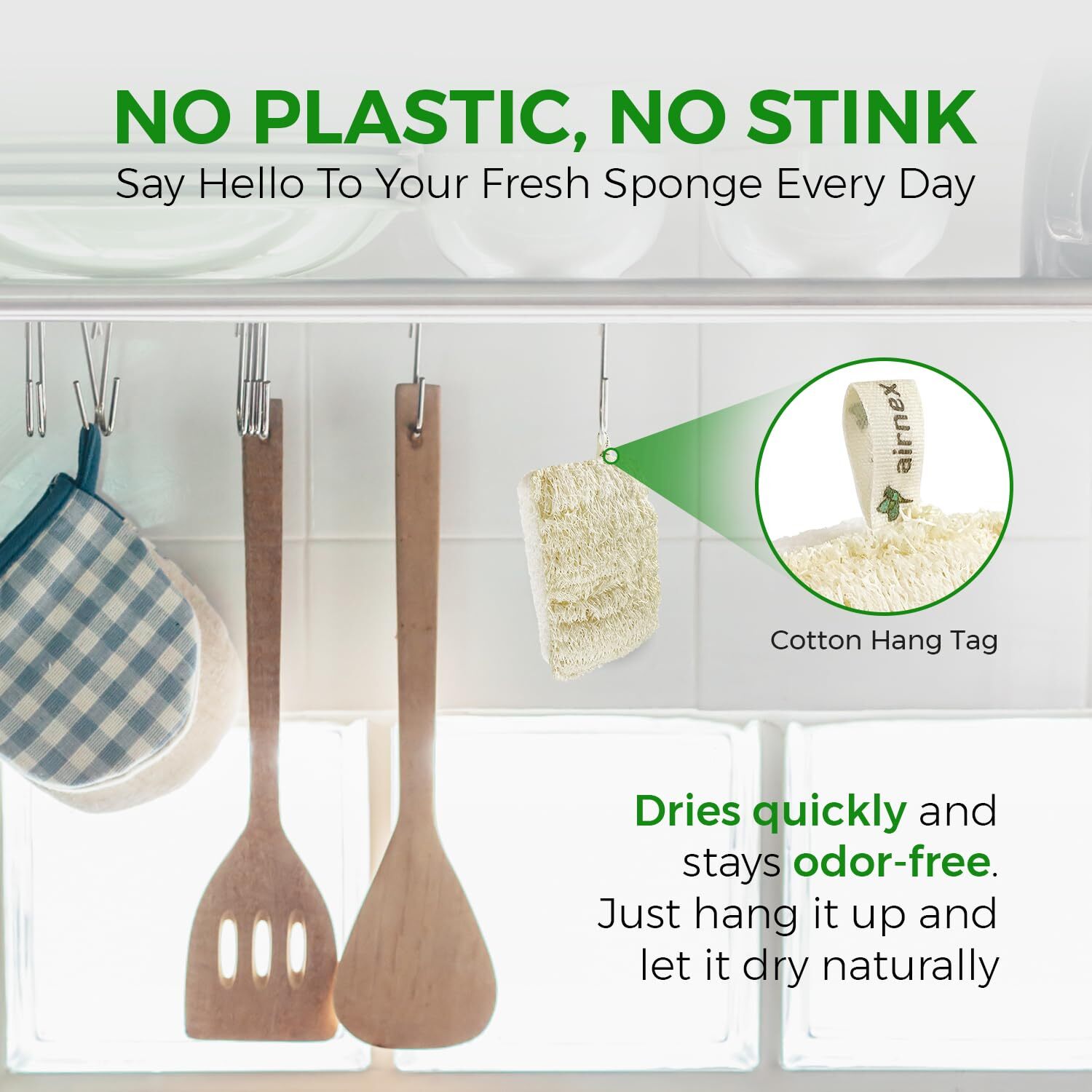 Natural Loofah Sponges For Dishes Compostable Loofah And Cellulose Kitchen Spong