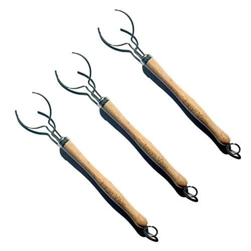 3-Pack Bamboo Dish Brush Handle – Fits Tampico, Palm, Sisal & Natural Thin