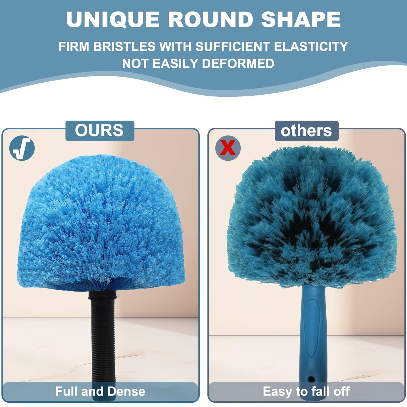 2 Pack Cobweb Duster Head Brush-Twist-On Spider Web Brush for Outdoor & Indoor W