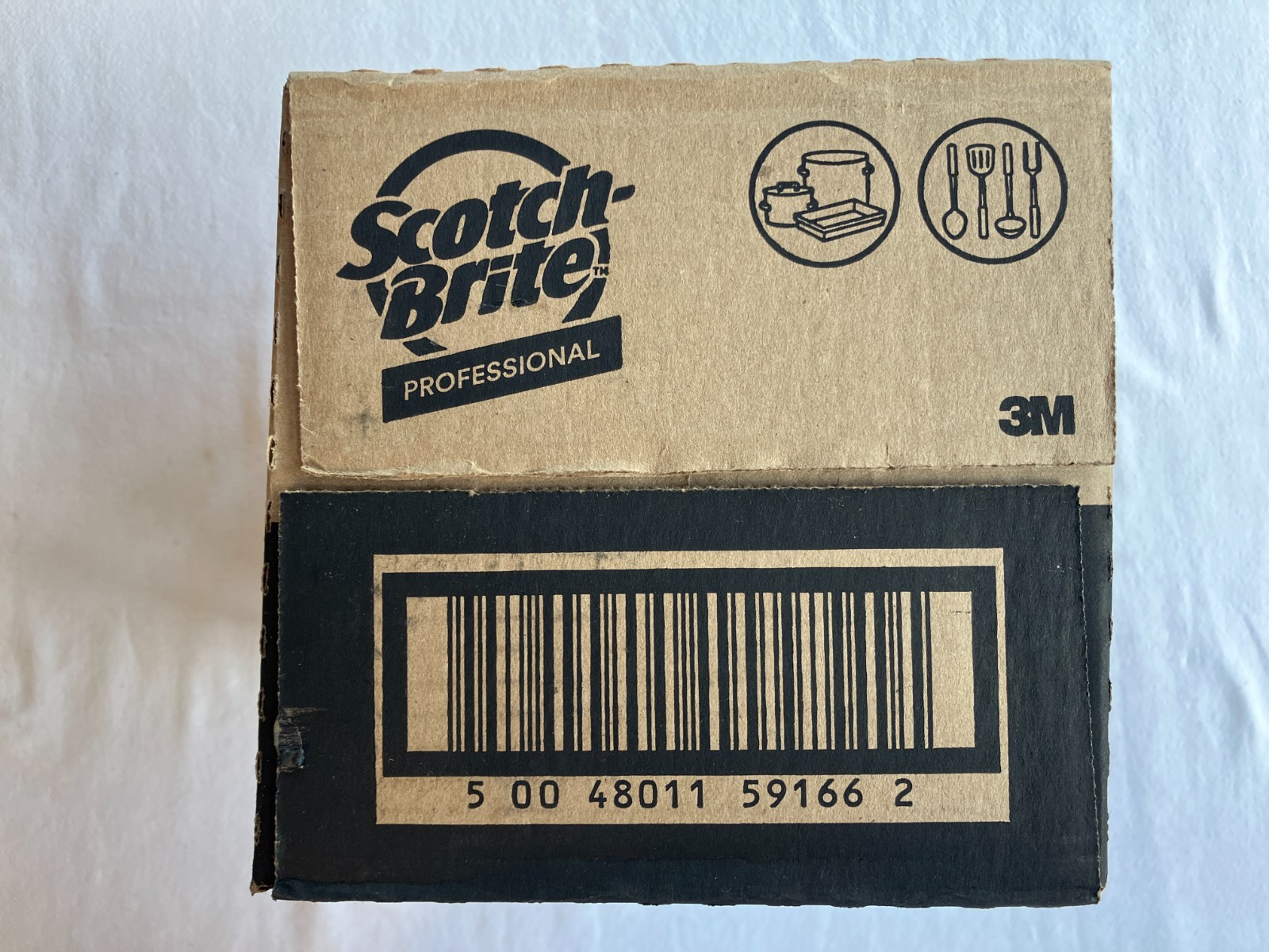 3M Scotch-Brite 9650, 3” x 4.5” Medium Duty Scouring Pads, 40/Box, 59166