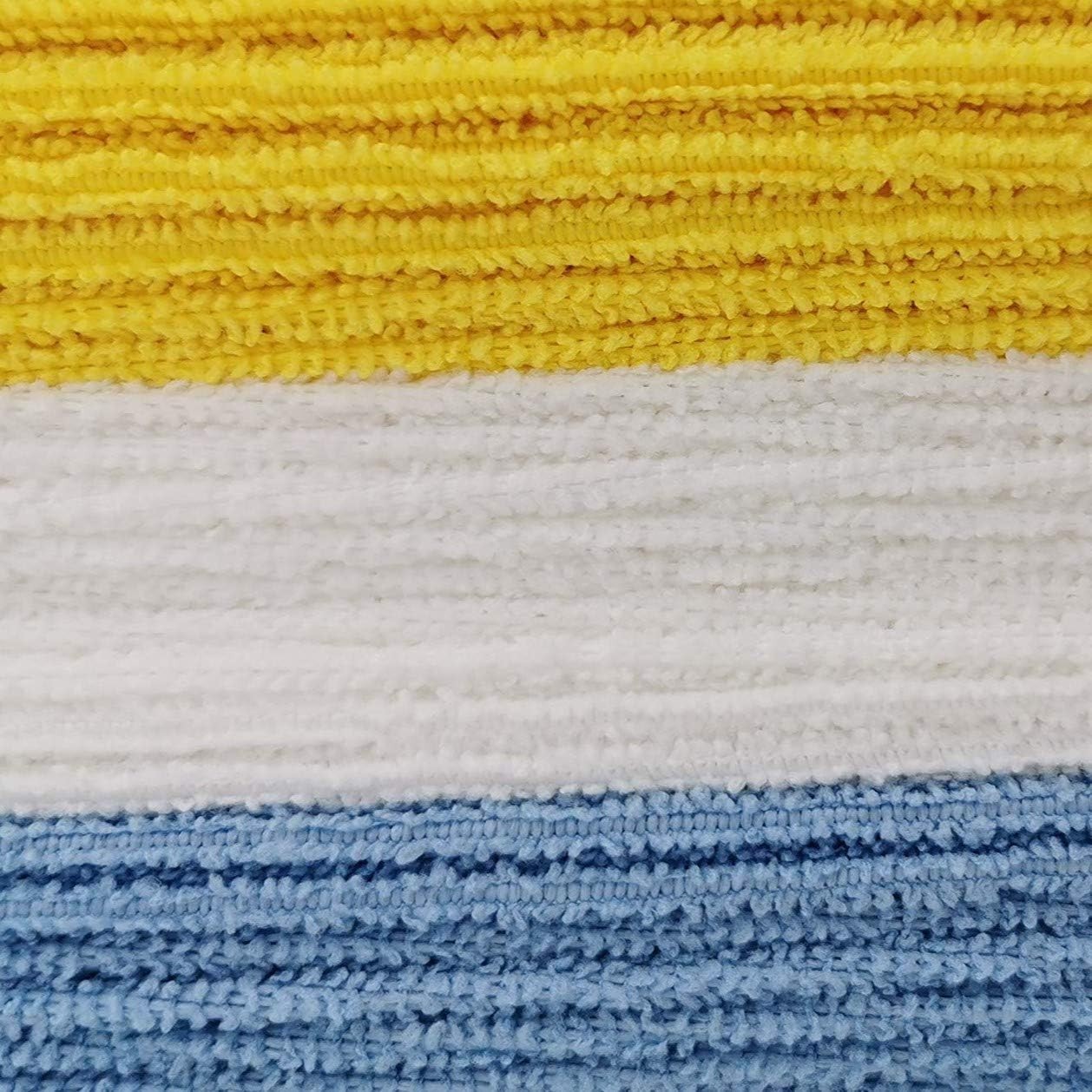 Microfiber Cleaning Cloths, Ultra Absorbent, Blue/White/Yellow, Pack of 24