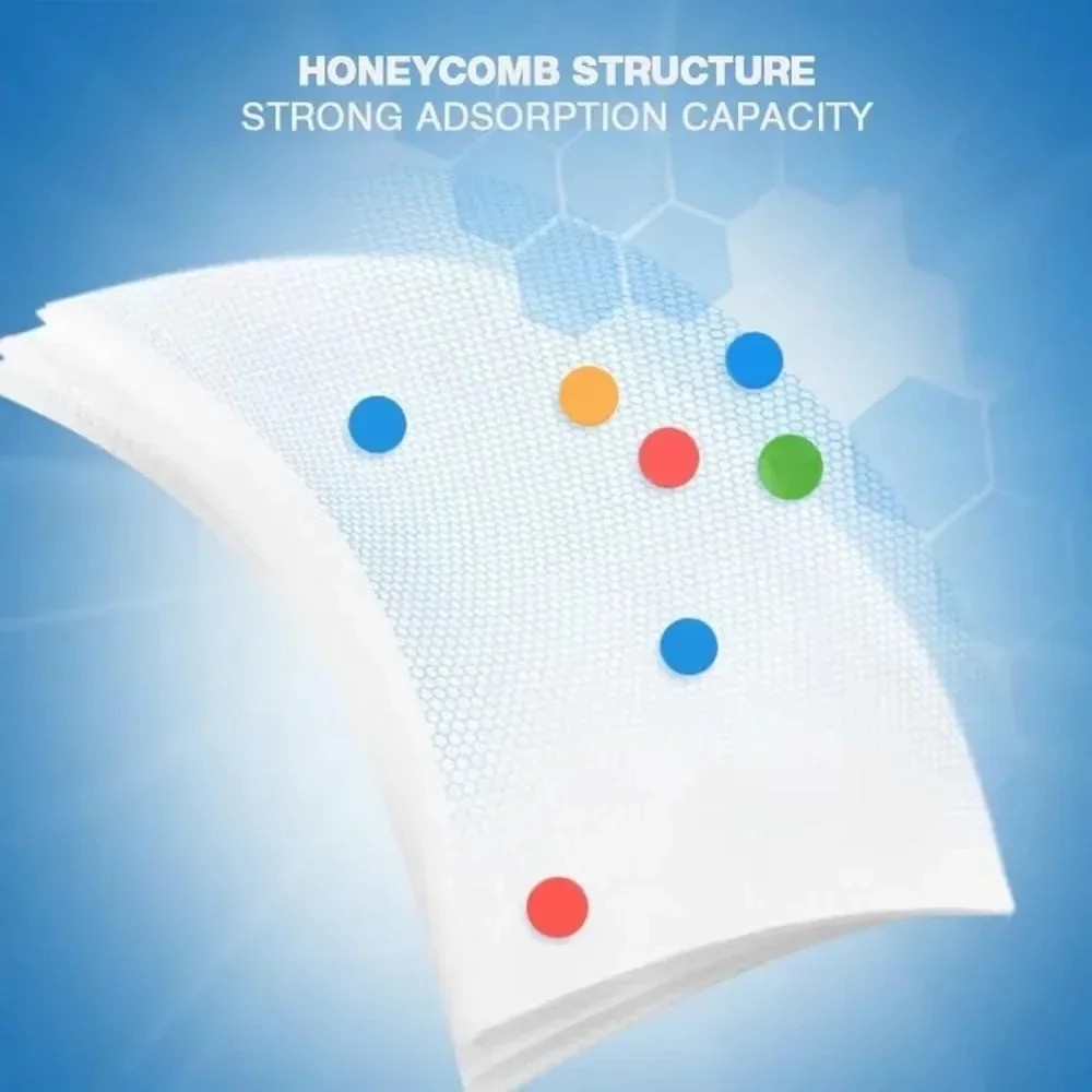50PCS Color Catcher Laundry Sheets Dye Absorber Anti Stain Color Transfer Paper