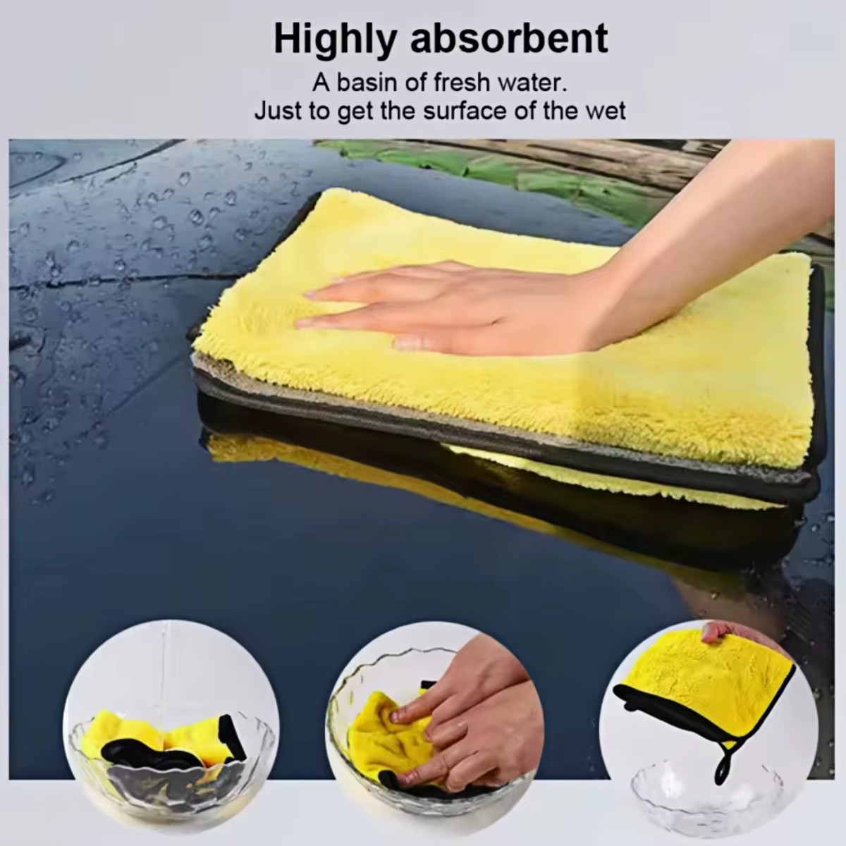 1/2/5PCS Car Wash Towels Cleaning Cloth Absorbent Dry Cloth General Purpose Micr