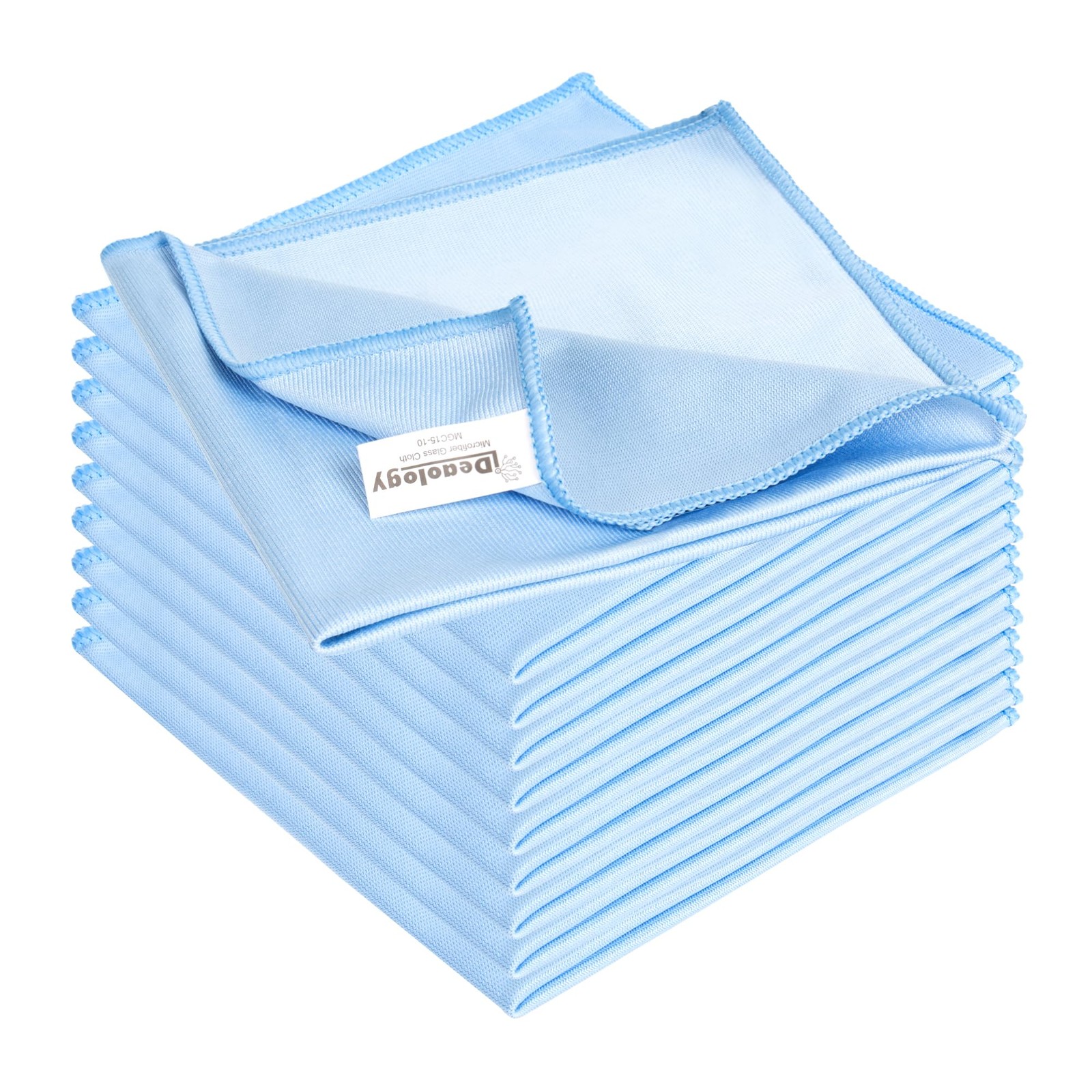 10 Pack XL Streak Premium Microfiber Glass Cleaning Cloth, 16 Inch X 16 Inch,…