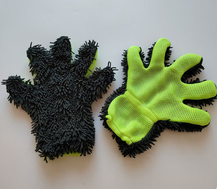 Soft Plush Wash Glove for Cars & Motorcycles & Bikes 1PCS Ambidextrous