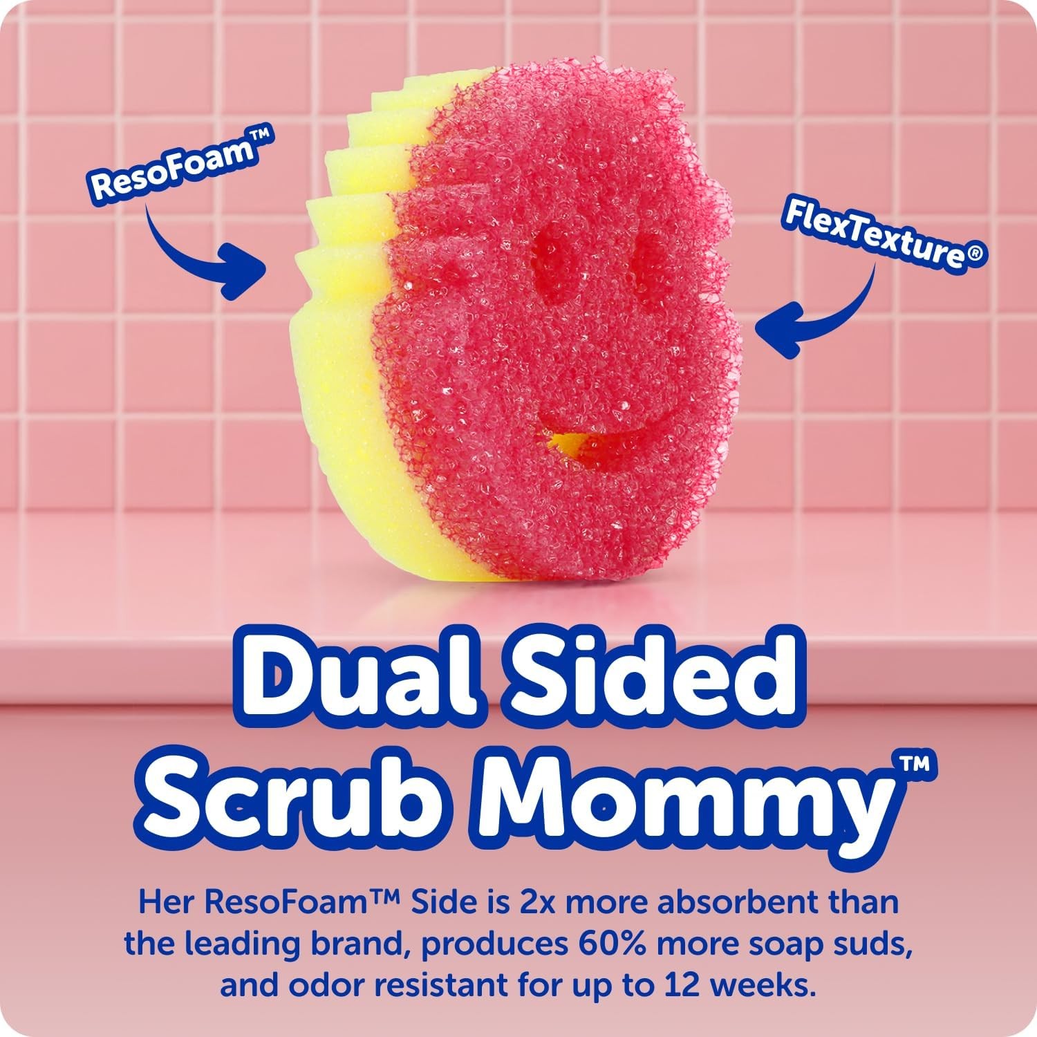 Scrub Mommy Kitchen Sponges 3 Count Dual Sided Non Scratch Cleaning