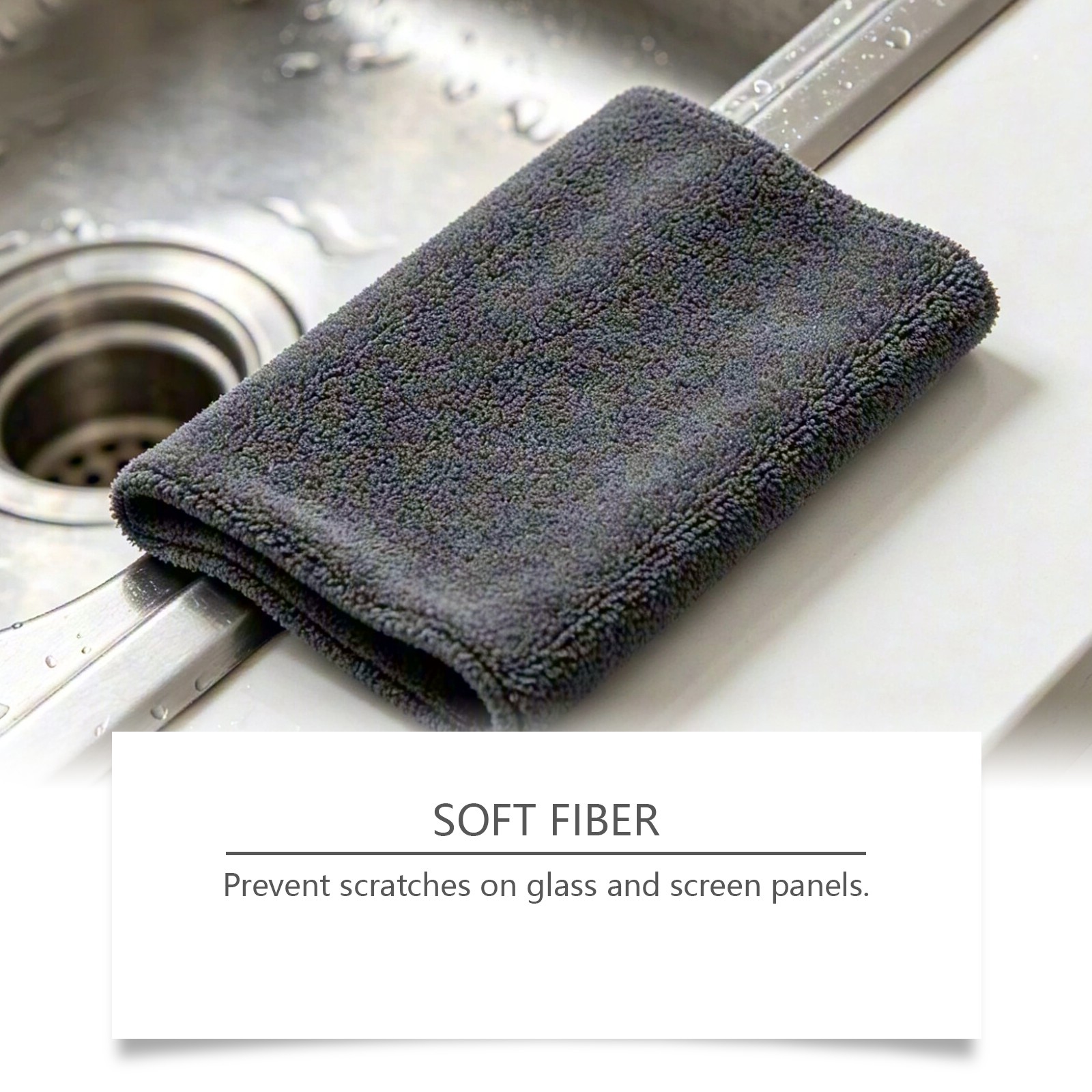 Magic Cleaning Cloth 5Pack Thick Microfiber Streak‑Free for Window Kitchen Reuse