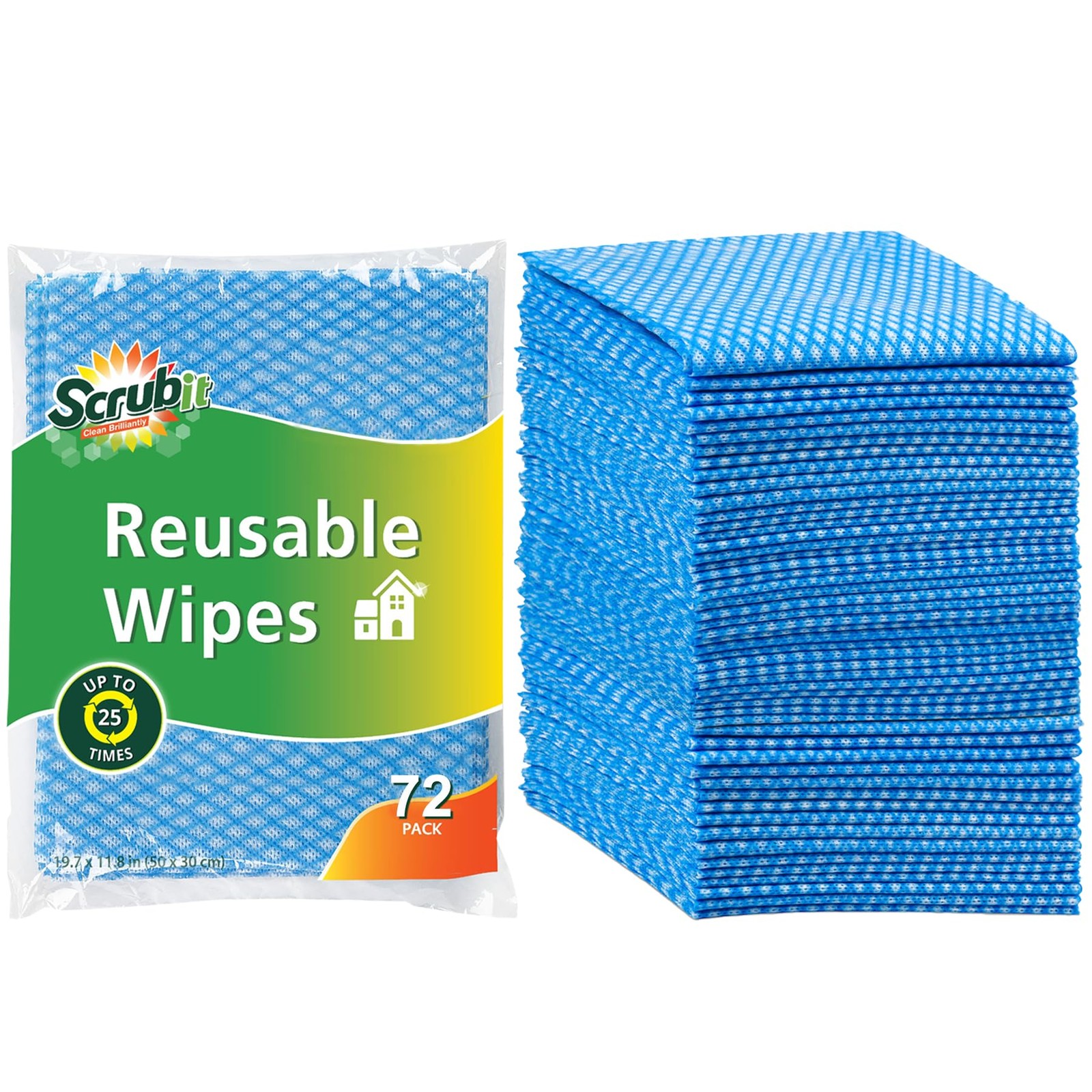 Reusable Cleaning Wipes, Handy Wipes for Kitchen and Office Dish Cloths for …