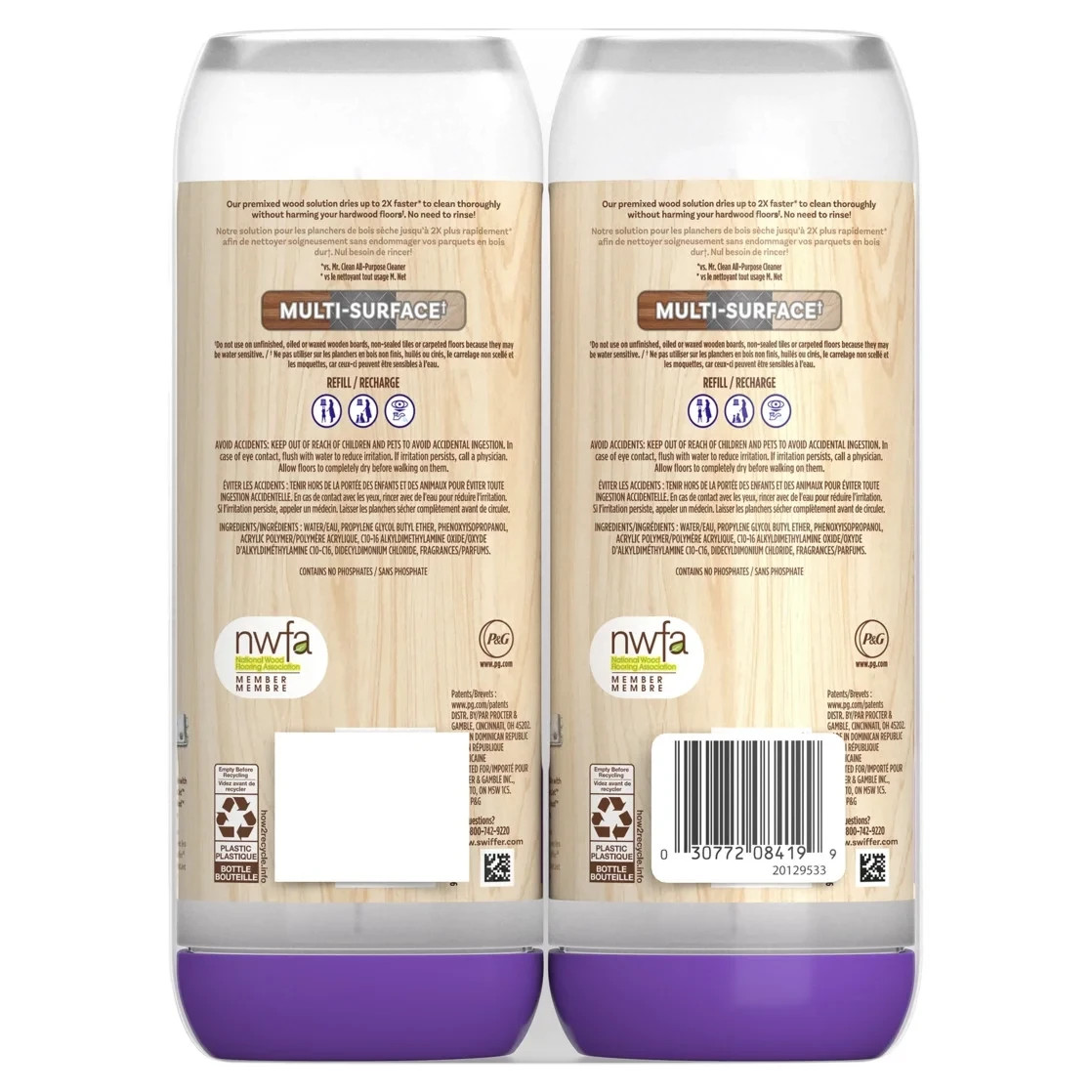 Swiffer Power Mop Wood Quickdry Floor Cleaner – 2 Pack 25.3 oz. each