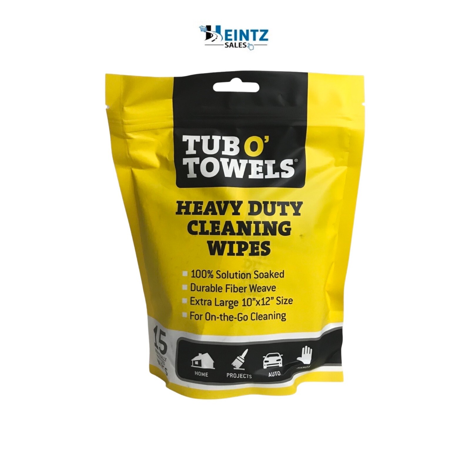 Tub O Towels TW01-15 + TS18 Hand Cleaner Heavy Duty Multi-Surface Cleaning Wipes