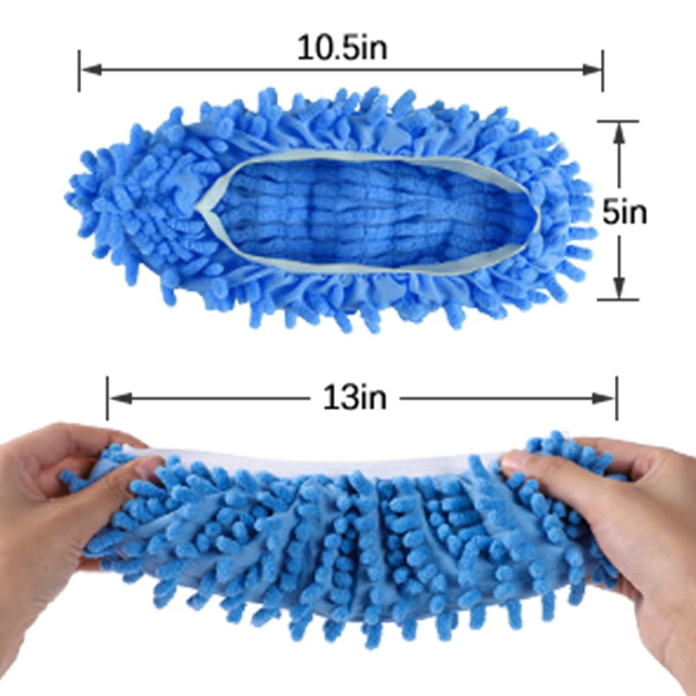 5 Pairs Microfiber Mop Slippers Shoes Reusable Washable Floor Cleaning
