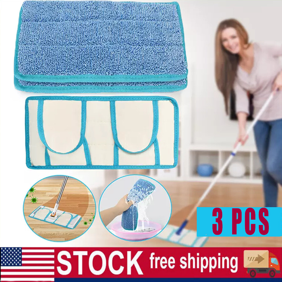 Microfiber Cleaning Mop Pad, Compatible With Sweeper, Washable And Durable 3pcs