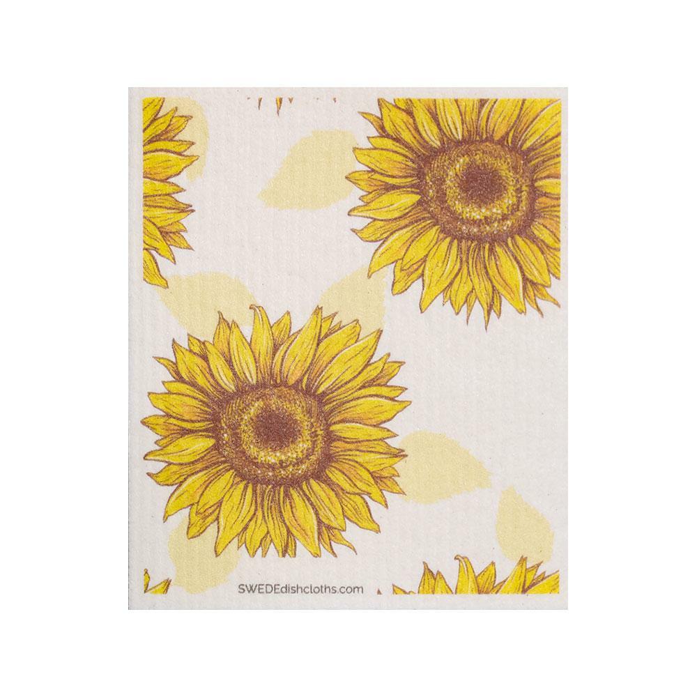 Swedish Dishcloth (Mixed Sunflowers) Set of 4 (One of each design) Paper Towel R