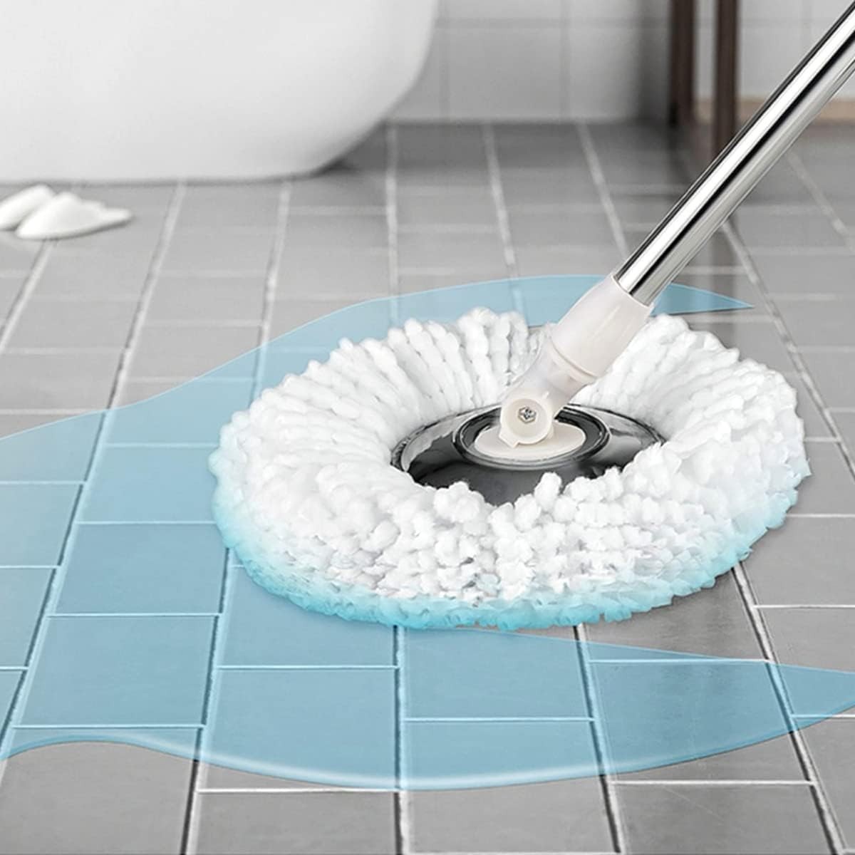 4 Pack Mop Replacement Heads for 360 ° Spin Mop, Microfiber Spin Mop Refills
