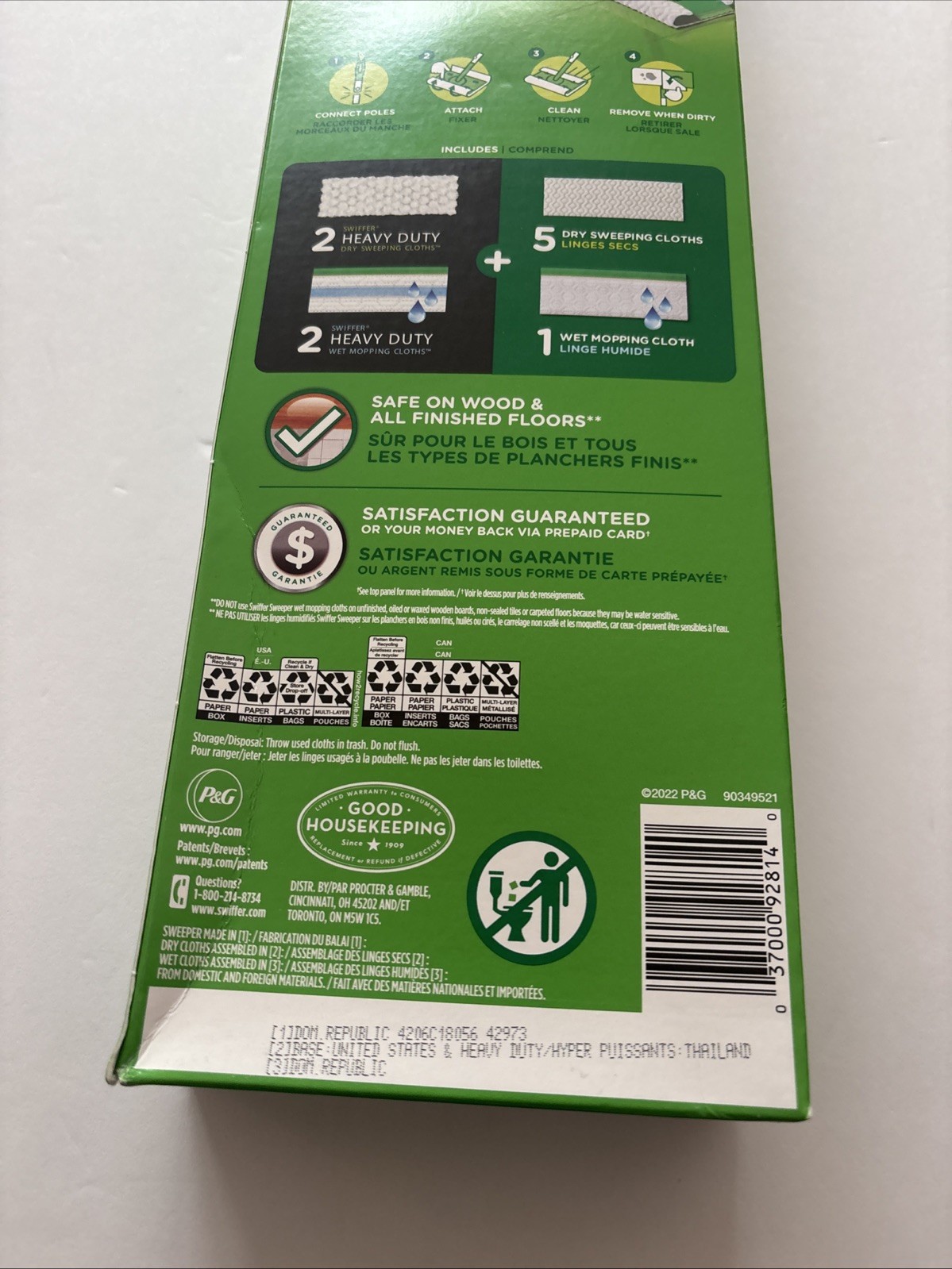 Swiffer Sweep + Mop,Broom & Mop Alternative,Dry & Wet Floor Cleaner,Fresh Scent