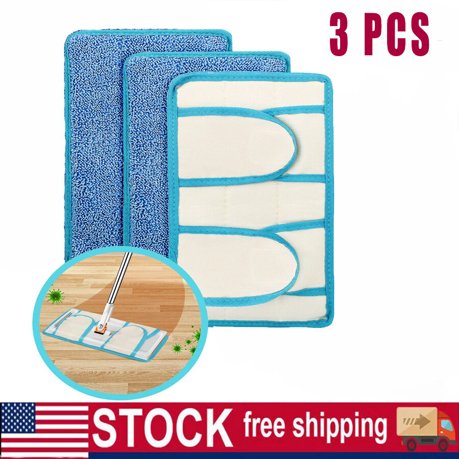 Microfiber Cleaning Mop Pad, Compatible With Sweeper, Washable And Durable 3pcs