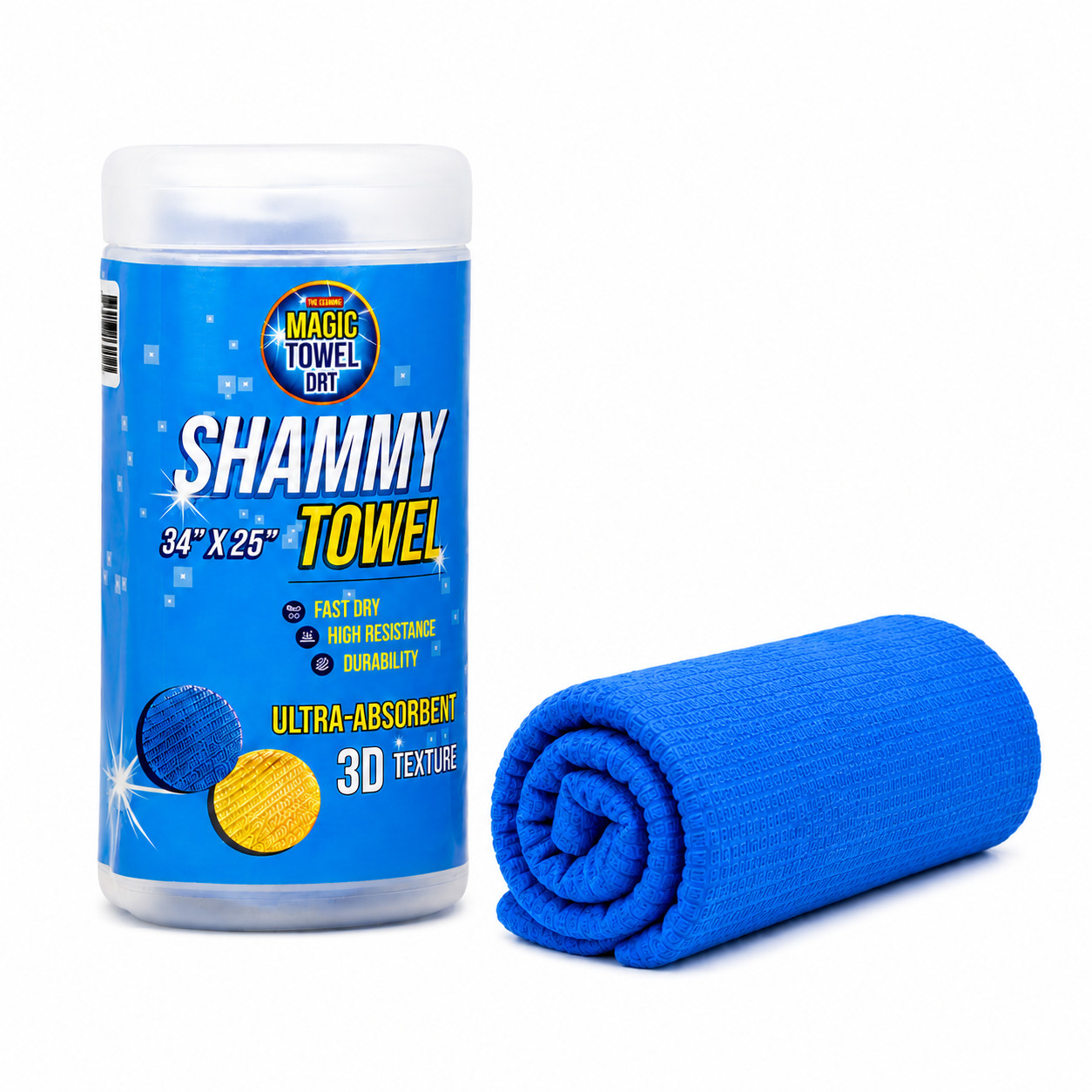 Blue Shammy Chamois Car Drying Towel 34×25 XL PVA Super Absorbent Magic Towel